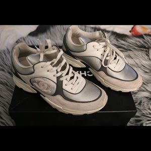 Chanel Trainers- Color white and gray. Size 37.